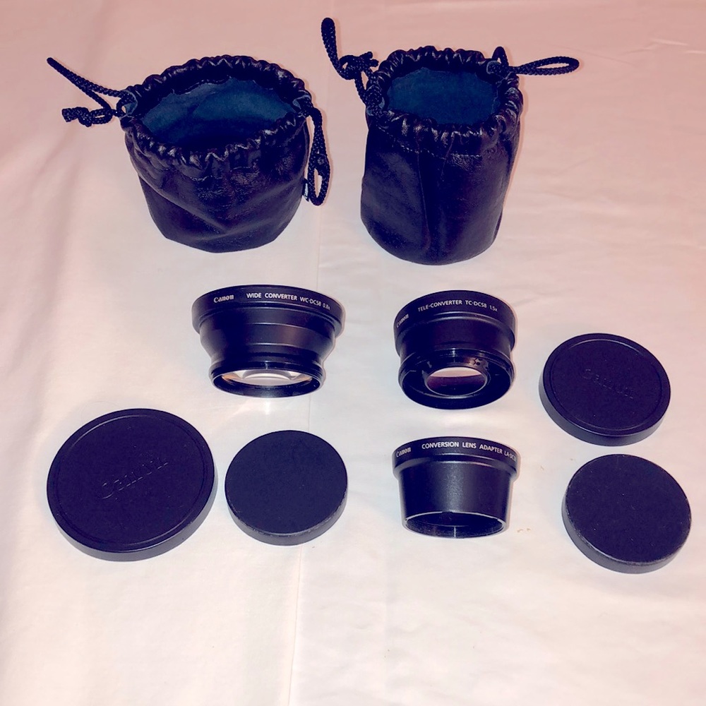 Canon TC-DC58 Tele-Converter & WC-DC58 Wide Converter Lenses for PowerShot G2
